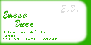 emese durr business card